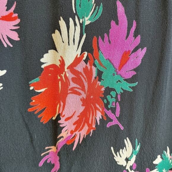 Maeve Anthropologie Floral Short Sleeve Blouse Sz XS - Picture 3 of 9
